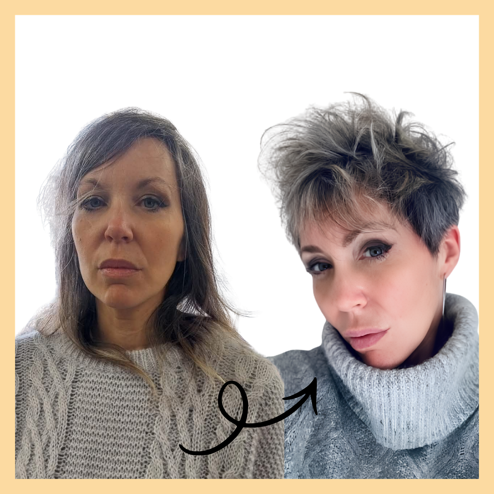 Relooking femme réalisée dans un salon à Mont-de-Marsan.