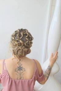 chignon de mariée cheveux longs à Mont-de-Marsan