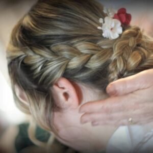 coiffure de mariée réalisée en salon à Mont-de-Marsan Pauline
