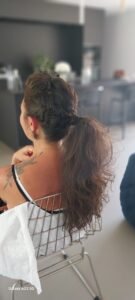 coiffure de mariée réalisée en salon à Mont-de-Marsan Oriane